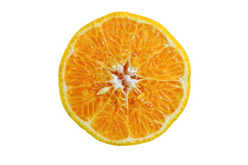 Orange with clipping path on white background 