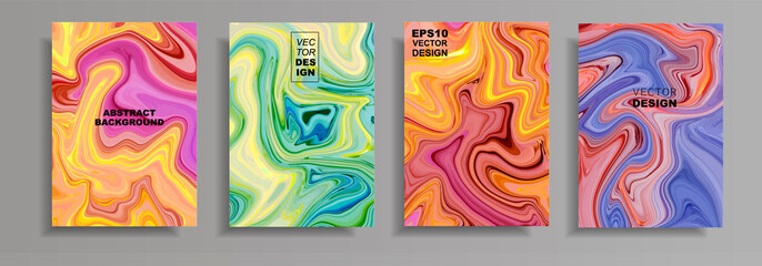 Modern design A4.Abstract marble texture of colored bright liquid paints.Splash of acrylic paints.Used design presentations, print,flyer,business cards,invitations, calendars,sites, packaging,cover.