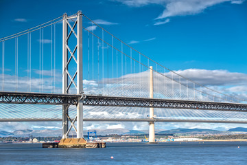 Queensferry Crossing and Forth Road Bridge