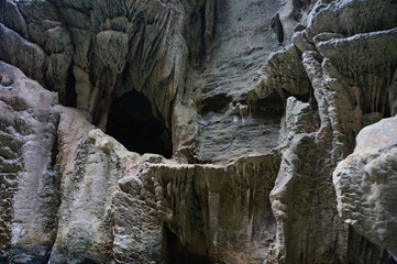 Fototapeta na wymiar Ruin of the stalactite cave