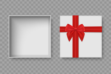 Top view open blank box