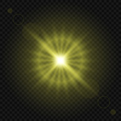 Glowing light effect isolated