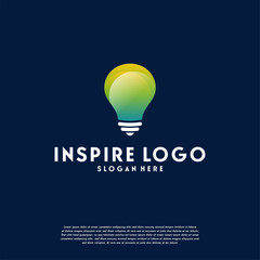Creative Bulb Logo template, Smart logo symbol, Inspire logo symbol icon