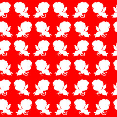 Cupids Red Silhouettes Seamless Pattern Background with Harp and Bow with Arrow, Symbol of Love and Valentine's Day. Vector Illustration.