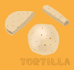 Bread Kind Tortilla Vector Illustration
