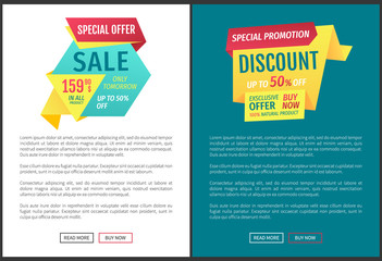 Sale Special Offer Posters Set Vector Illustration