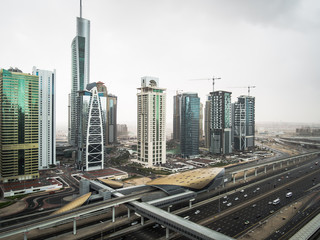 Futuristic skyline of Dubai, UAE