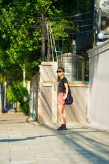 Asian Female model poses for pictures in Bangkok, Thailand