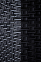 黒いブロックタイルの壁
