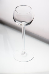 single blank wineglass