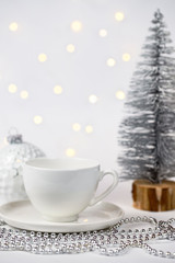 Obraz na płótnie Canvas Christmas coffee or tea. Christmas background.