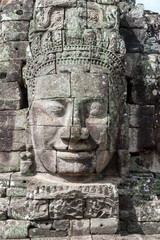 Stone Face of Avalokiteshvara at Bayon Temple, Angkor Thom, Cambodia - 237363637