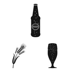 Isolated object of pub and bar icon. Set of pub and interior stock symbol for web.