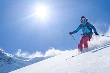 Freeriding bei Traumbedingungen in der Monte Rosa-Region