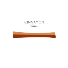 Cinnamon flat style icon. Vector illustration in cartoon style