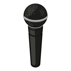 Cartoon black microphone