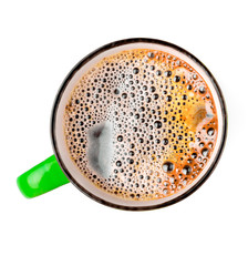Crema with bubbles.