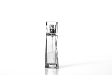 Perfume bottle mock up,  fragrance spray isolated on white background