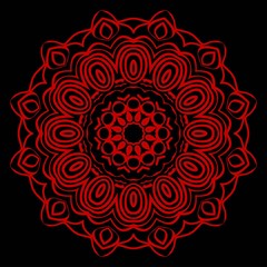 Modern floral vector ornaments. Decorative flower mandala. vector illustration.