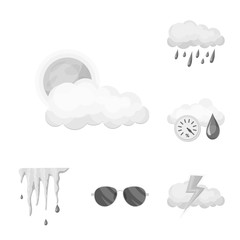 Vector design of weather and climate icon. Set of weather and cloud stock symbol for web.