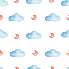 pattern with cloud and moon