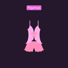 Pajamas flat vector icon