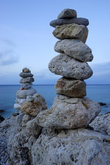 Stones balance and wellness retro spa concept