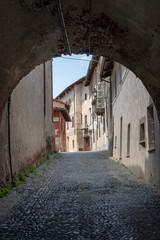 Fototapeta premium Saluzzo, Piedmont, Italy, historic city