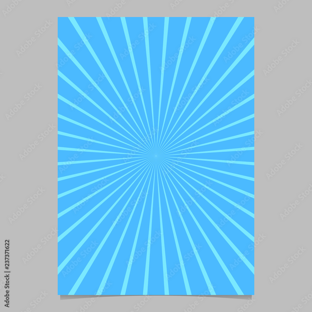 Poster abstract explosion brochure design template - vector page background design from radial rays