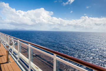 Deck on a cruise ship