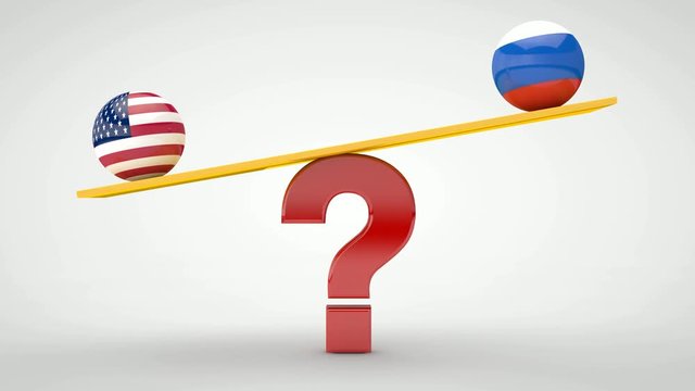 3D animation swing on the question mark with balls of flags of different countries.