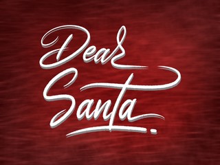 Dear santa handwriting calligraphy good use for any design you want.