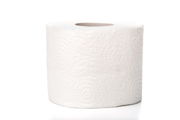 Roll Of Toilet Paper Isolated On White Background