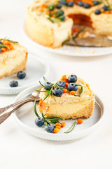 Homemade cottage cheese pie