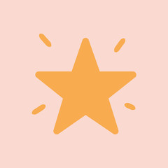 Vector of a star with glitter and pink background