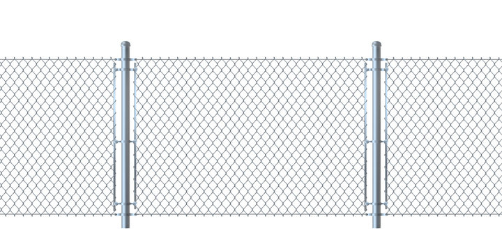 Seamless fence made of  metal wire mesh.