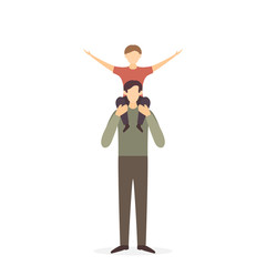 Father with Child on Shoulders