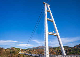 Kokonoe Yume Suspension Bridge (otsurihashi), the most highest suspension bridge for walkway in Japan.
