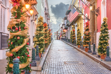 San Juan, Puerto RIco Christmas - obrazy, fototapety, plakaty