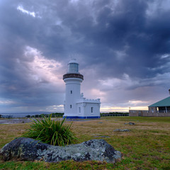 Fototapeta na wymiar Point Perpendicular Light in the Beecroft Weapon Range in Jervis Bay, NSW, Australia