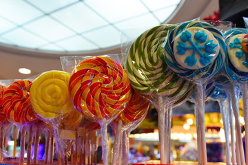 colorful lollipop on a white background