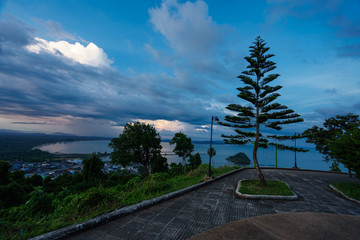 Christmas tree in Thailand at a scenic spot in Chumphon.
