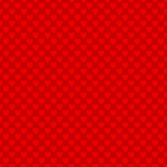 Red repeating heart pattern design background - vector love graphic