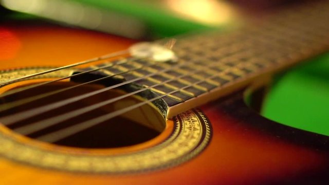 classic guitar close up