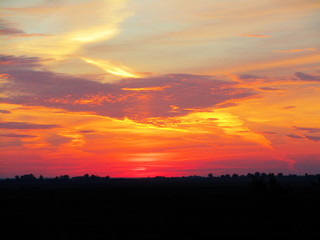 sunset in mountains