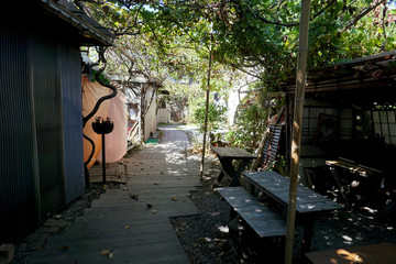 Obraz premium 家屋と道