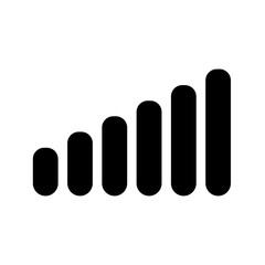 Signal icon. Simple signal with different bar levels. Vector Illustration