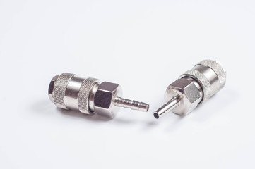 quick-detachable mother-father fitting for pneumatic systems for 6mm hose on a white background