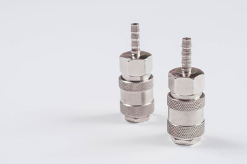 quick-detachable mother-father fitting for pneumatic systems for 6mm hose on a white background
