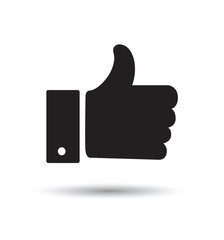 Like icon vector in flat style illustration  isolated on white